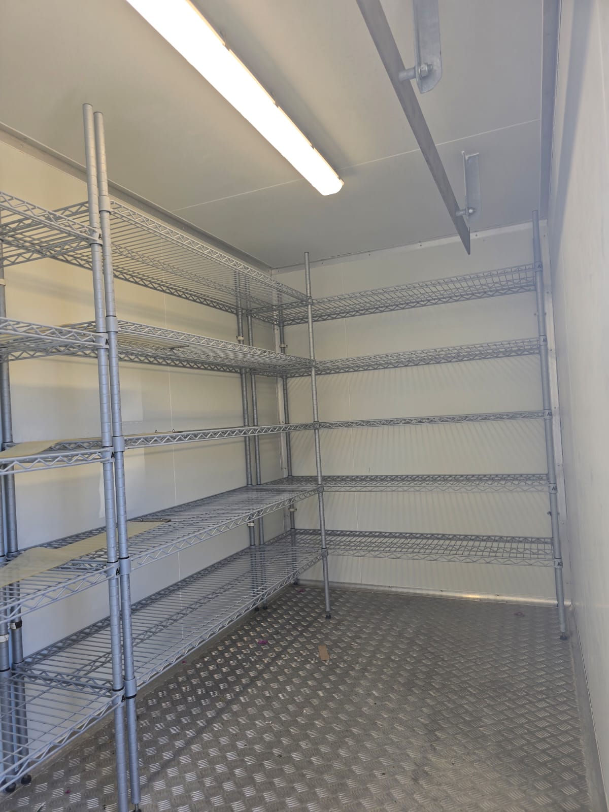 Large coolroom trailer with illustrative dimensions